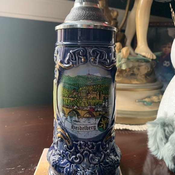 Heidelberg Ceramic 95% Zinn Made in Germany Stein - Picture 1 of 11